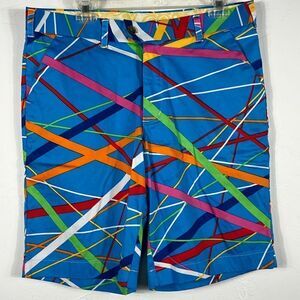 ⛳️🏌️‍♂️Loud Mouth Blue/Multi Wild Pattern Golf Shorts Sz 34 - PERFECT worn once